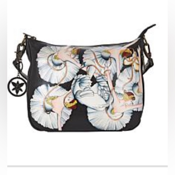 Anuschka Handbags - Anuschka Hand-Painted LeatherConvertible Hobo (Swan Dance)